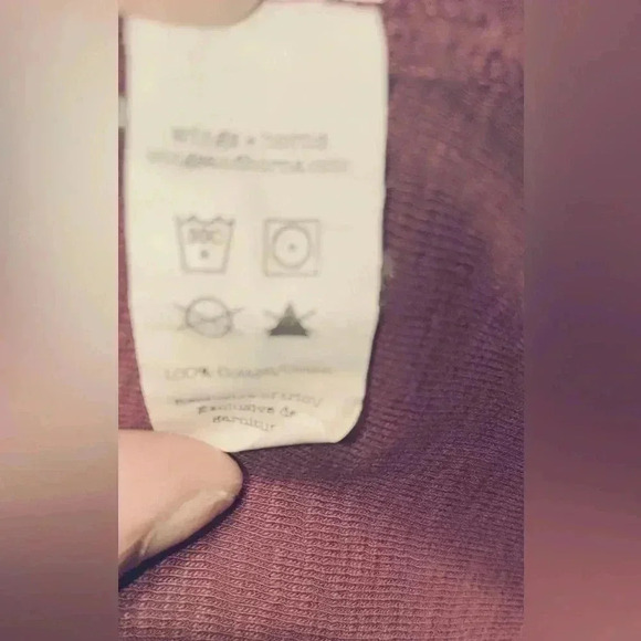 Wings + Horns Signal Slubbed Long Sleeve burgundy  T-Shirt L - Picture 6 of 6